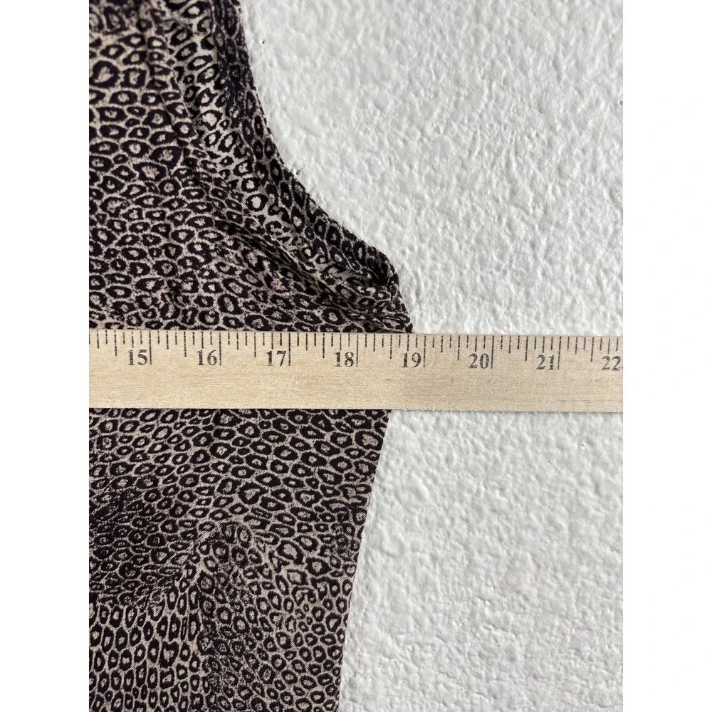 Vintage Lucia Lufkin Broomskirts Dress‎ Womens Medium Brown Leopard Maxi 90s Y2K